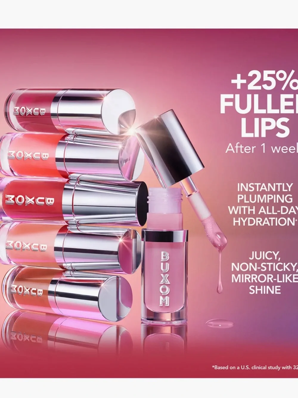 New! BUXOM Full-On Plumping Lip Oil - Cherry Flip